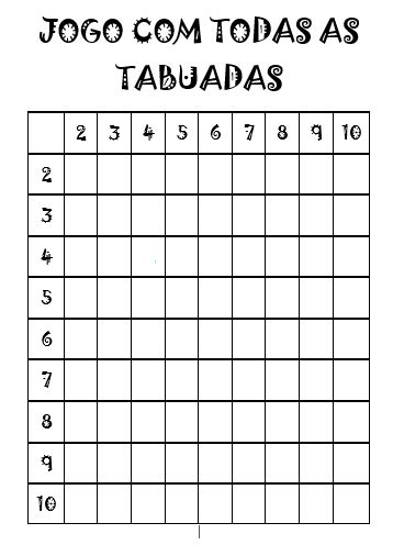 jogos de tabuadas - jogo da tabuada manigref